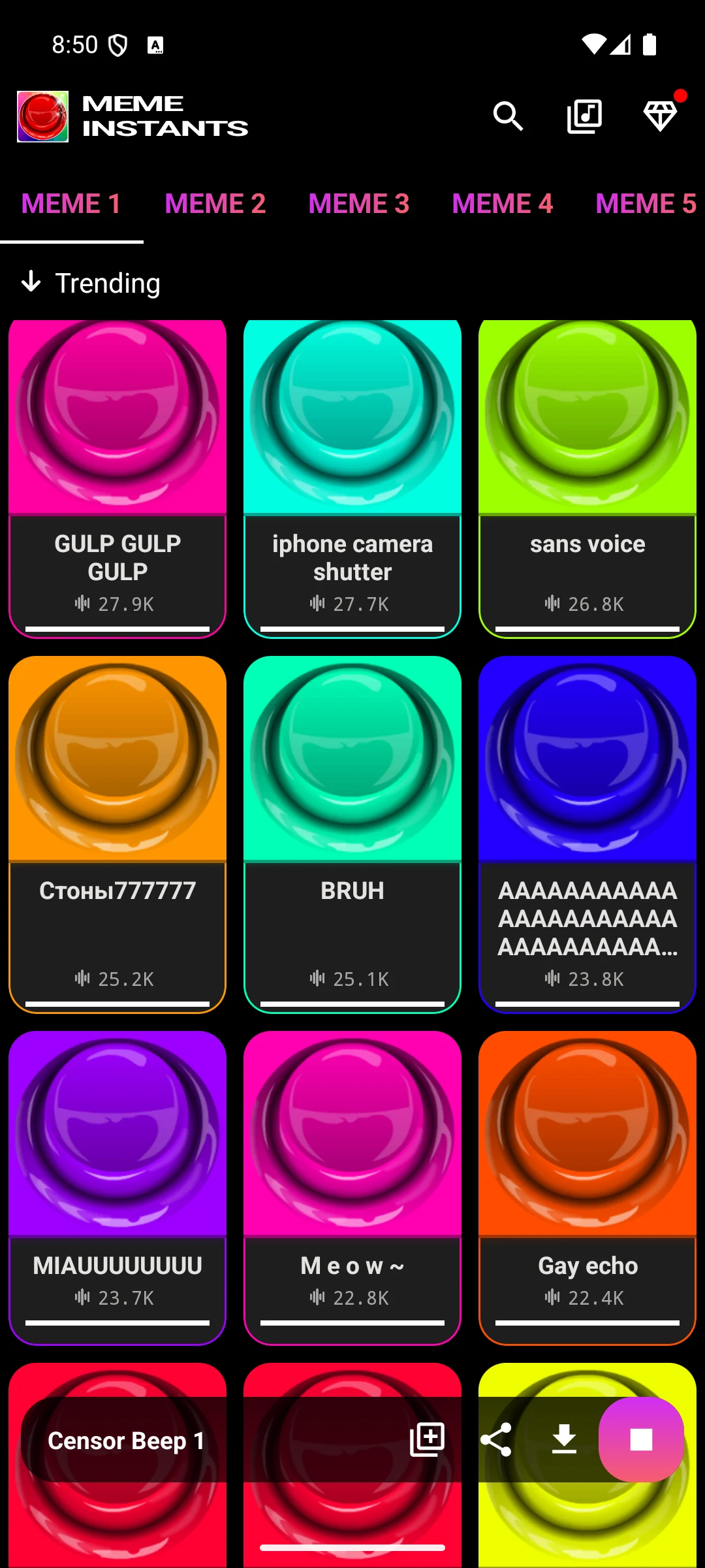 Meme Instants: button, sounds screenshot