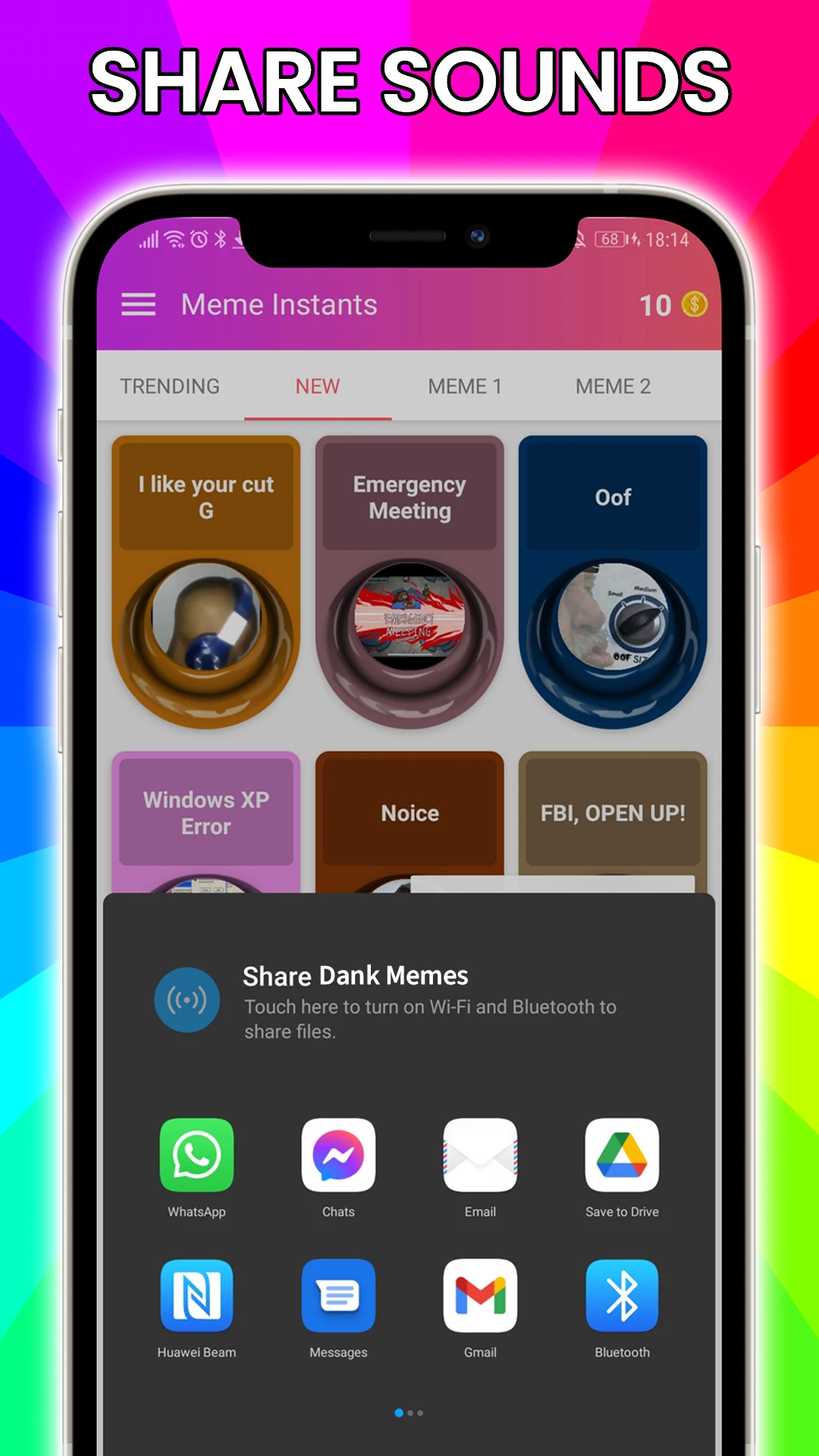Meme Instants: button, sounds screenshot